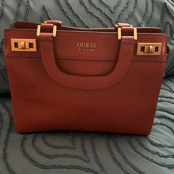 Guess Quilted Tan Satchel - Picture 4 of 9
